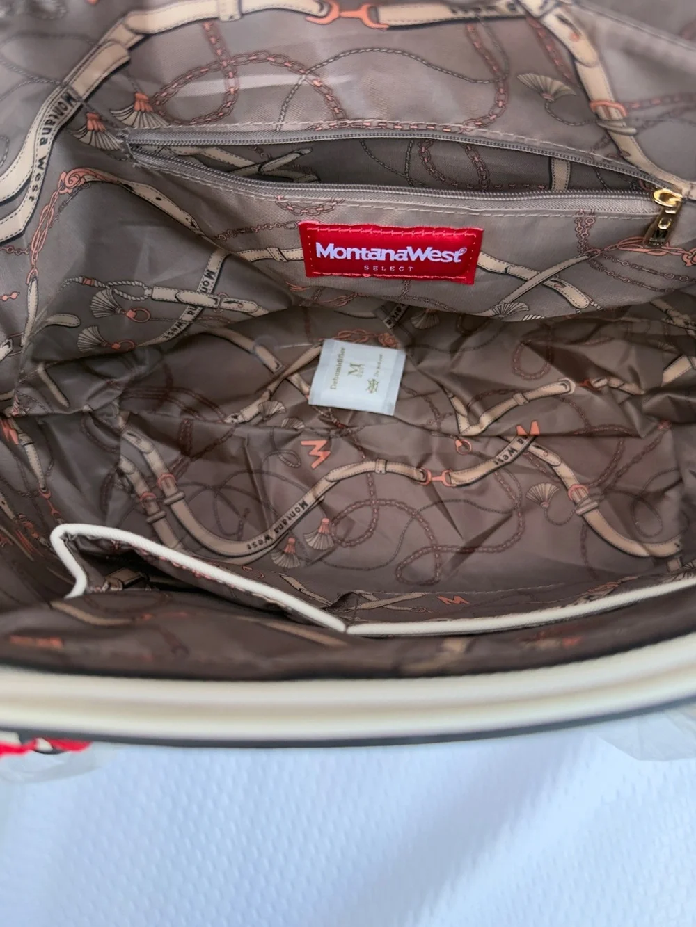 Montana West Cream Satchel with Gold Hardware